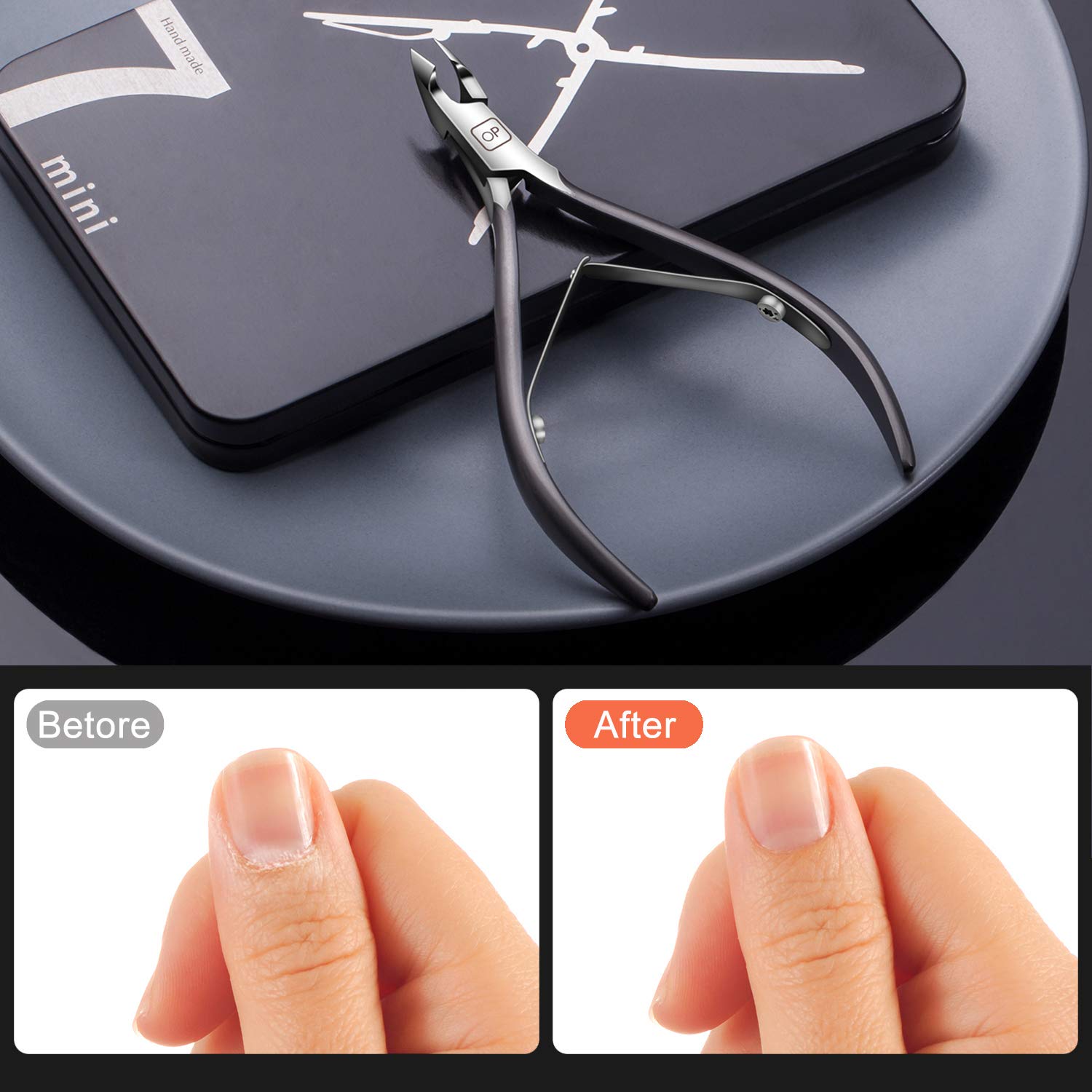 opove X7 mini Space Gray surgical steel for rust resistance and long-lasting sharpness