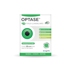 Optase TTO wipes tea tree oil focus for gentle eyelid cleansing.