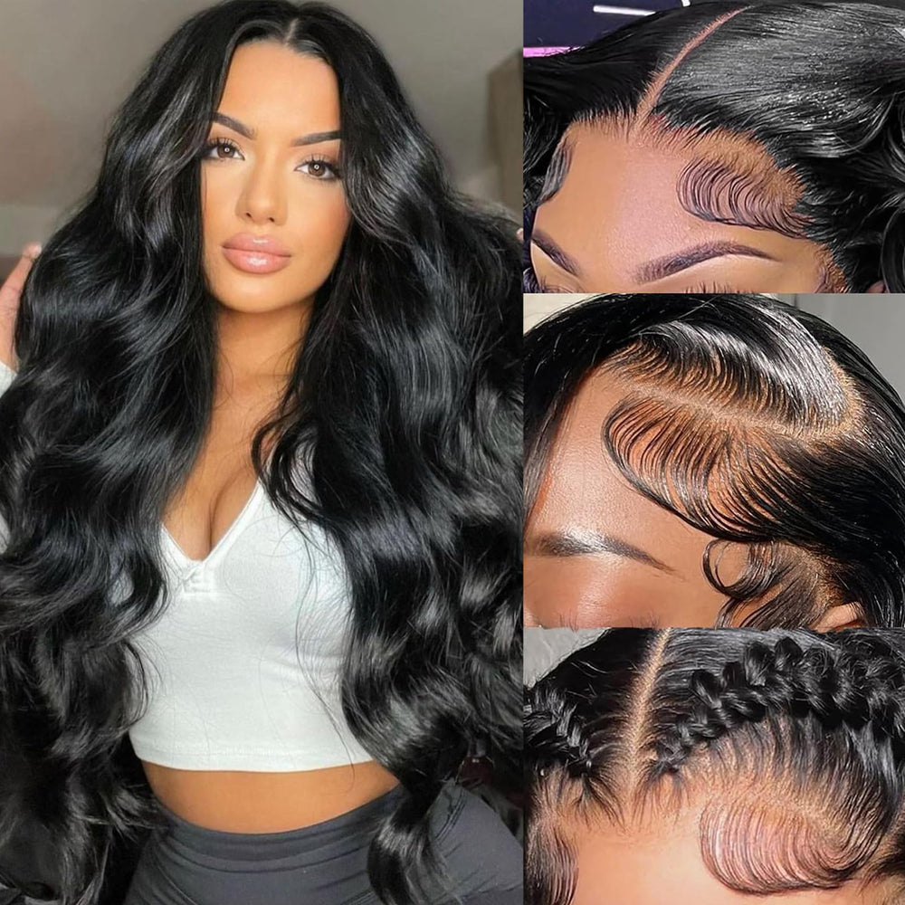 optenpg body-wave lace-front wig closeup shows natural texture for daily wear