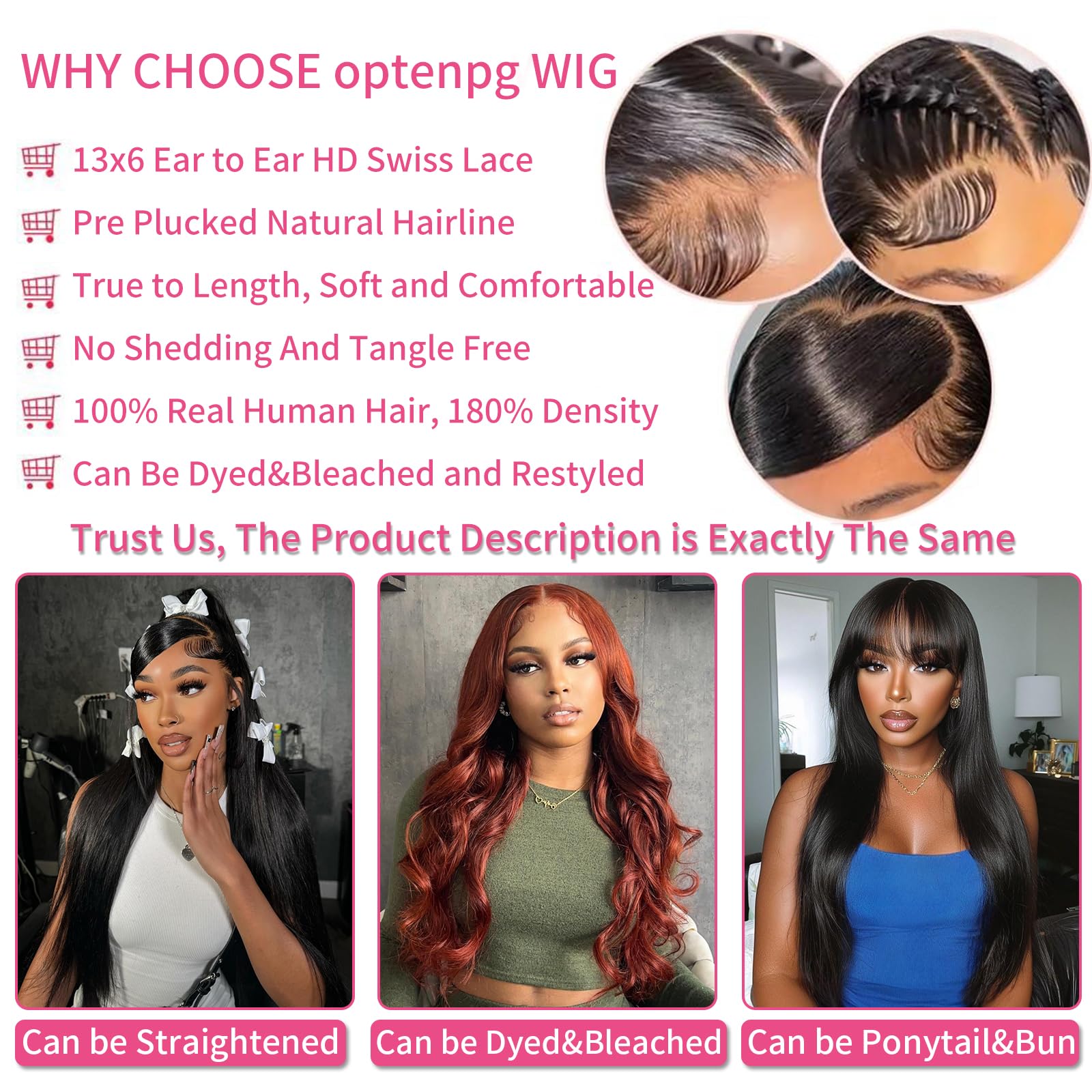 optenpg dyed bleached friendly wig designed for versatile coloring and styling