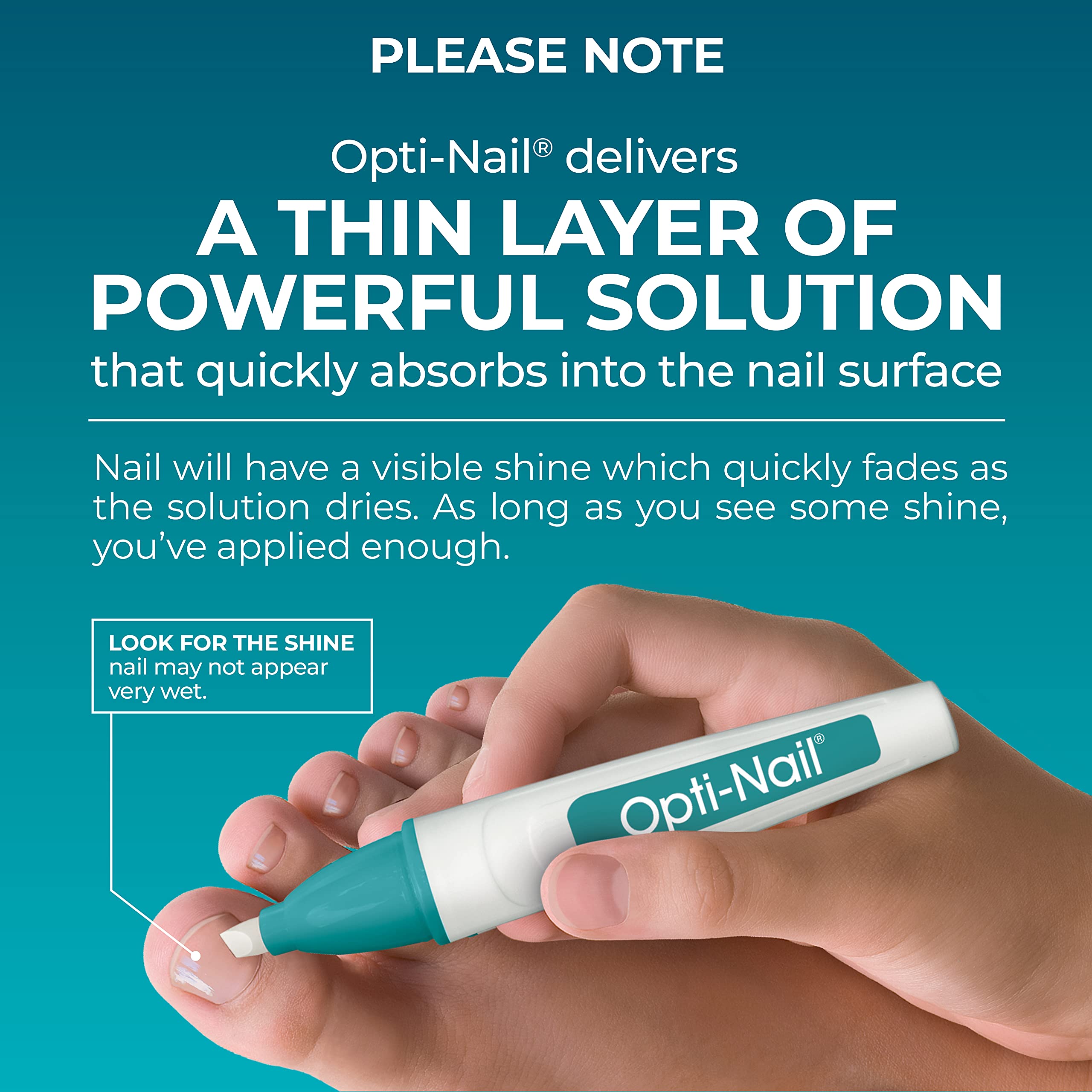 Opti-Nail lactic acid action visible on the nail plate.