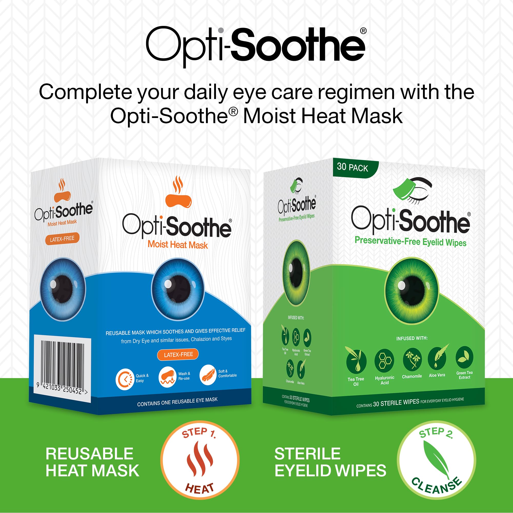 Opti-Soothe wipes skin-safe material ready for soothing routine.
