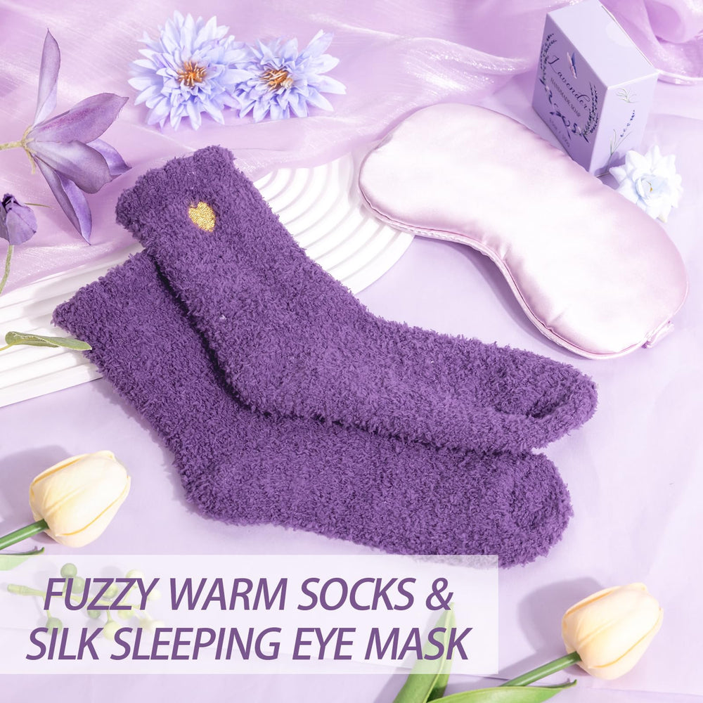 Oralaqua soft fuzzy socks provide plush warmth for cozy moments.