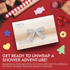 Orca Beauty Jasmine shower steamer releasing calming floral notes for a refreshing morning routine