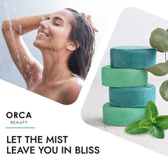 Orca Beauty peppermint eucalyptus steamers close up showing menthol and fresh scent