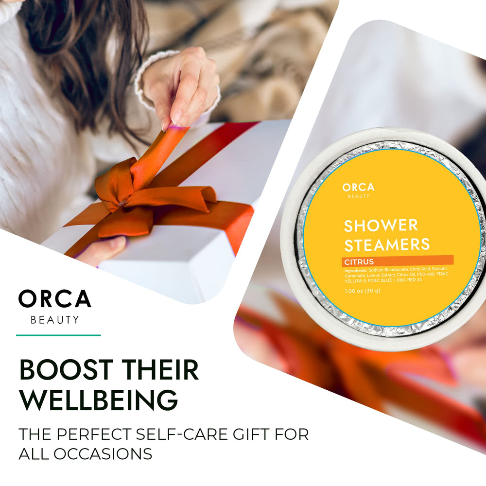 Orca Beauty sandalwood steamers tranquil scent for unwinding post shower rituals