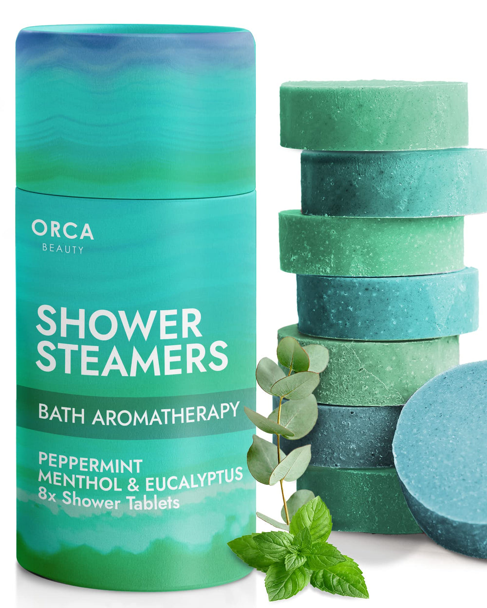 Orca Beauty shower steamers packaging ready for gifting and self care rituals