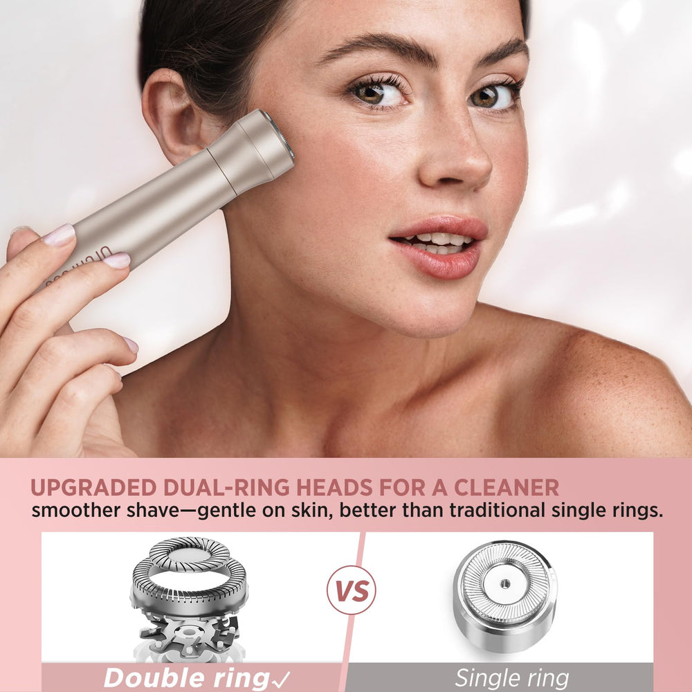 Orchrose razor charges via USB-C for quick power-ups and minimal downtime.