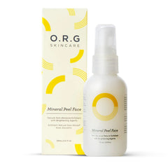 ORG Skincare Peel-Off Cleanser bottle closeup shows gentle exfoliation and glow