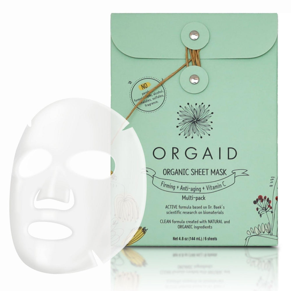 ORGAID Organic Sheet Mask anti-aging pack providing deep hydration for refreshed skin