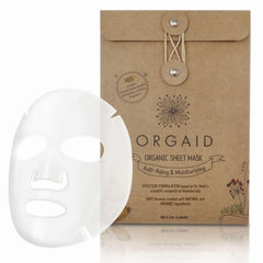 ORGAID Organic Sheet Mask hero image highlights premium ingredients for radiant skin.