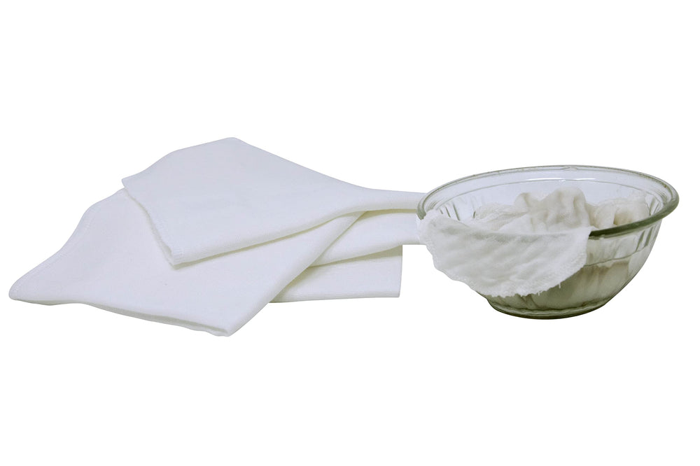 Organic Cotton Mart set-11x11 cloths features durable edging for long-term use.