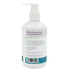 Organic Excellence hand body therapy USA packaging on label conveys made-in-USA quality and safe ingredients.
