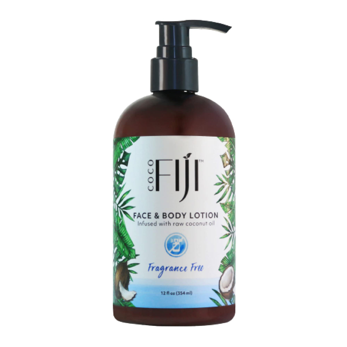 Coco Fiji face and body lotion bottle ready for daily hydration