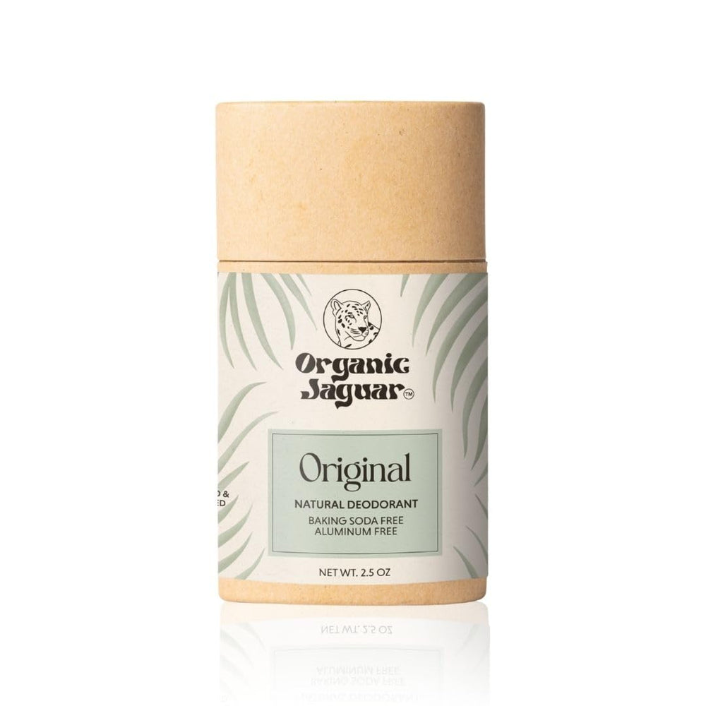 Organic Jaguar aluminum-free deodorant stick compact for travel and everyday freshness.