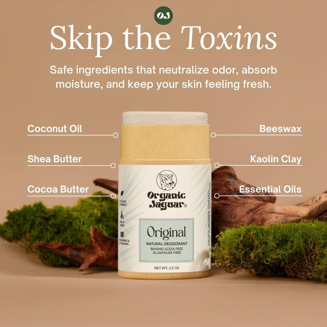 Organic Jaguar unisex design deodorant suitable for women and men.