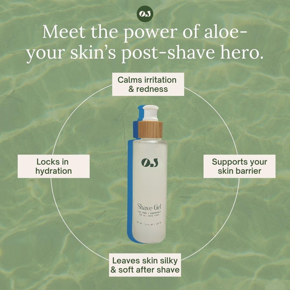 Organic Jaguar packaging label emphasizes paraben-free, all natural shave gel