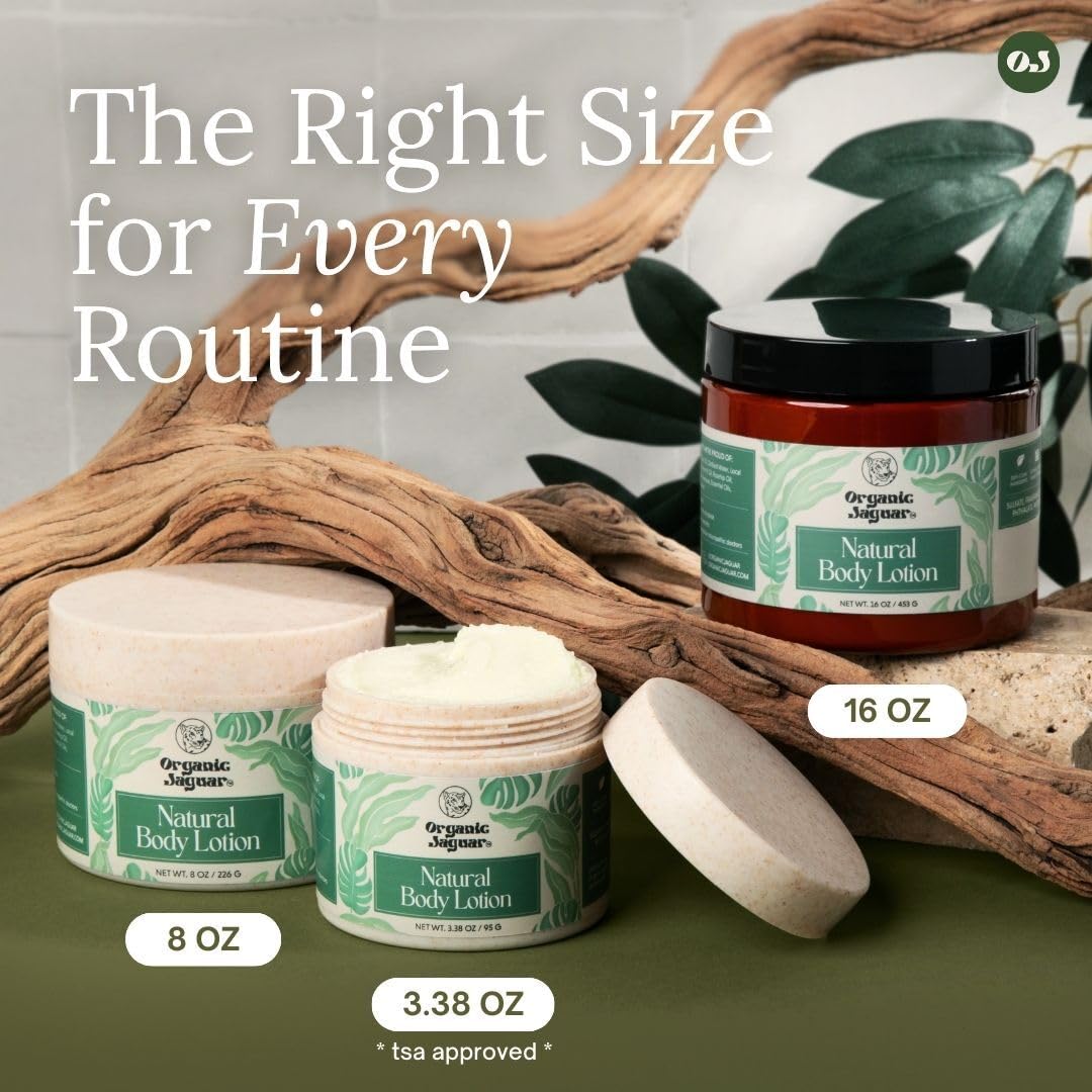 Organic Jaguar lotion-tropical-scent enables a refreshing massage routine.