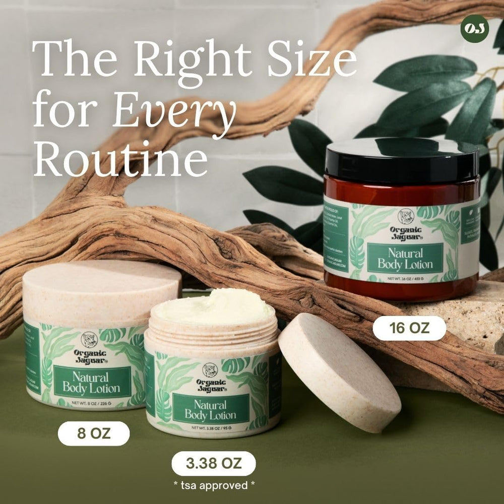 Organic Jaguar lotion-tropical-scent enables a refreshing massage routine.