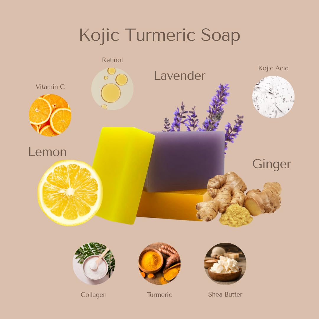 Organic To Green Kojic Turmeric Soap hyaluronic acid gloss emphasizes deep hydration and plumped looking skin.