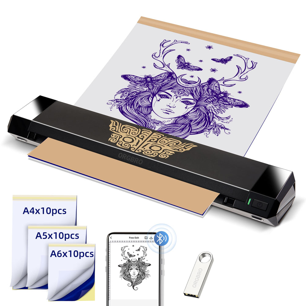 ORGBRO X8 front view showing portable stencil printer for on-the-go setups