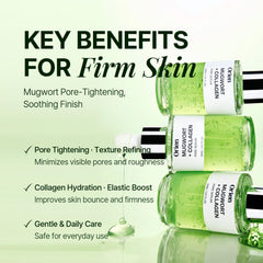 Orien Mugwort Collagen Pore Serum texture shot showing dewy finish.