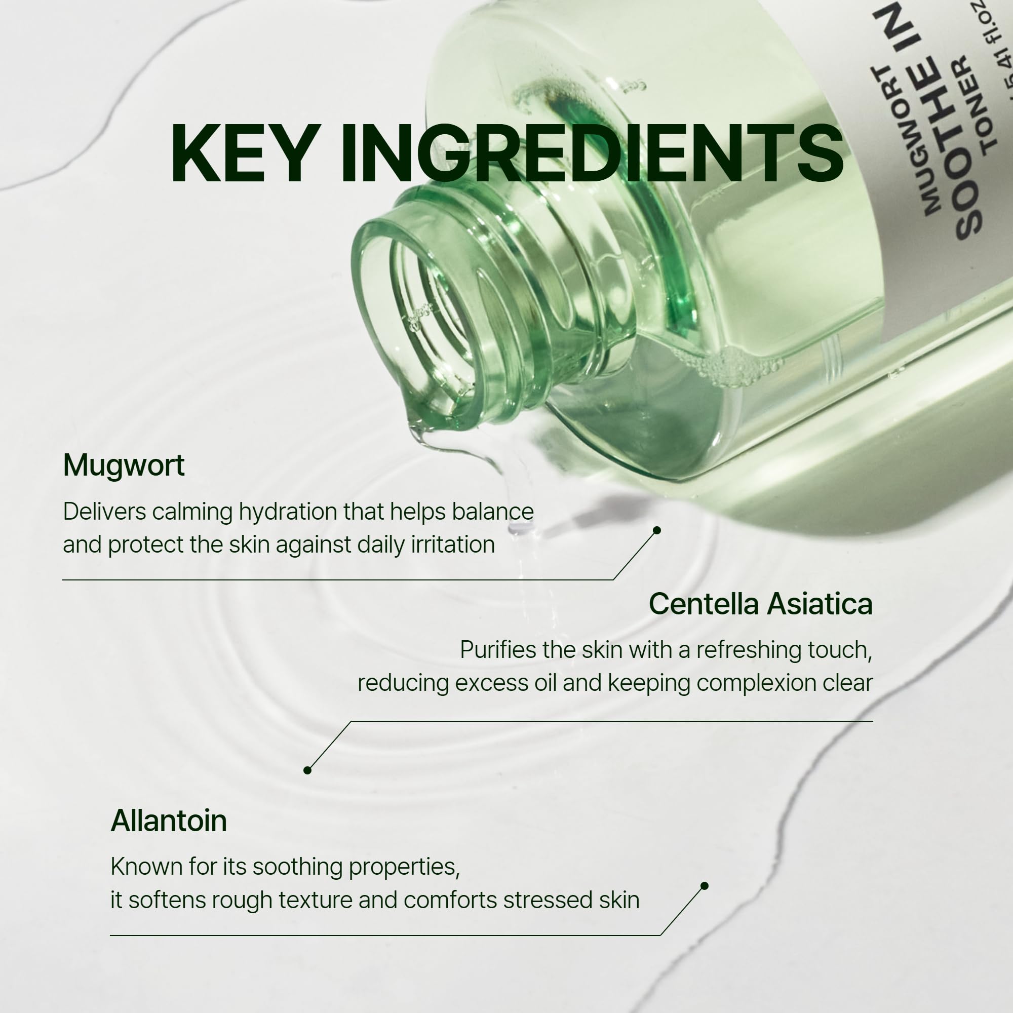 Orien Mugwort Soothe Toner fragrance-free formula shown as no-fragrance