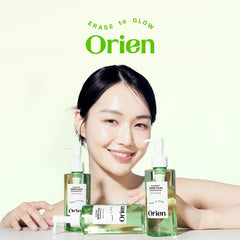 Orien Mugwort Zero Film Cleansing Oil emulsify demo shows oil turning milky with water, easy rinse.