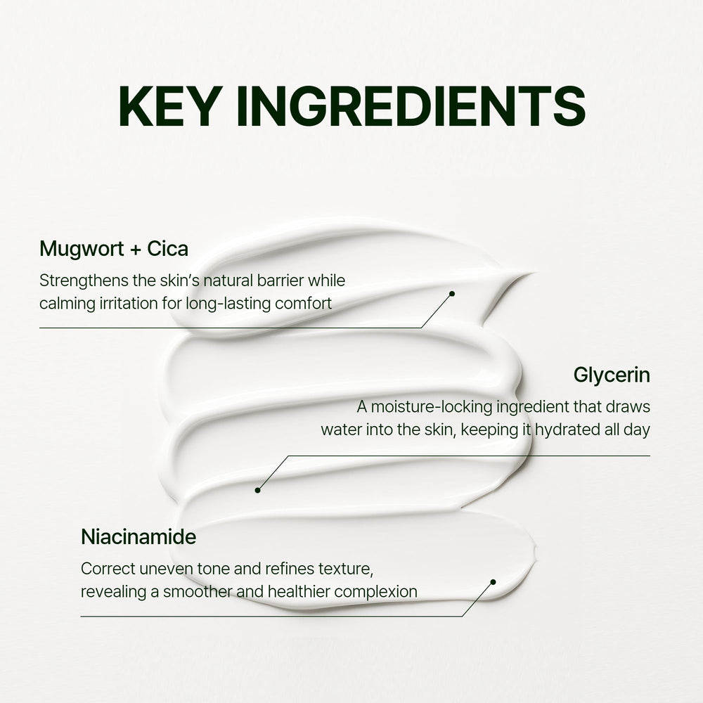 Orien Mugwort Zero Film Moisturizer dispenser ensures controlled application.