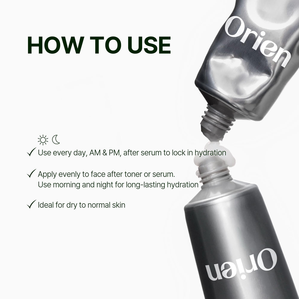 Orien Mugwort Zero Film Moisturizer with Niacinamide highlights texture refinement.