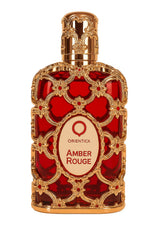 Orientica Amber Rouge bottle front for elegant evening wear.
