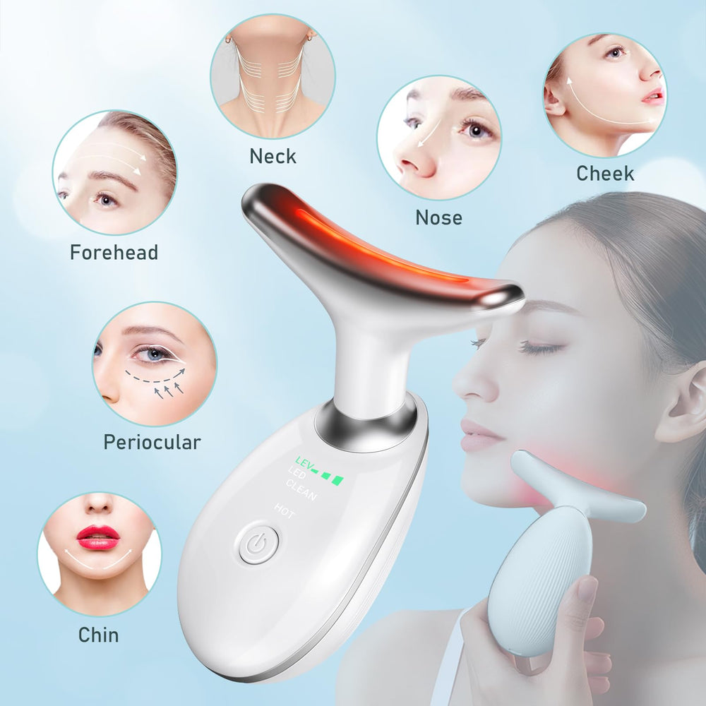 Oriflame face roller white close-up highlighting gentle heat mode for product absorption.