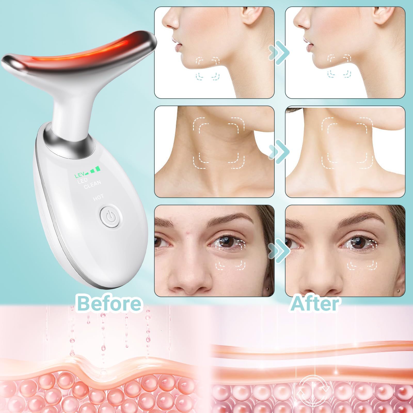 Oriflame face-sculpting-tool white during application promotes skincare absorption and vitality.