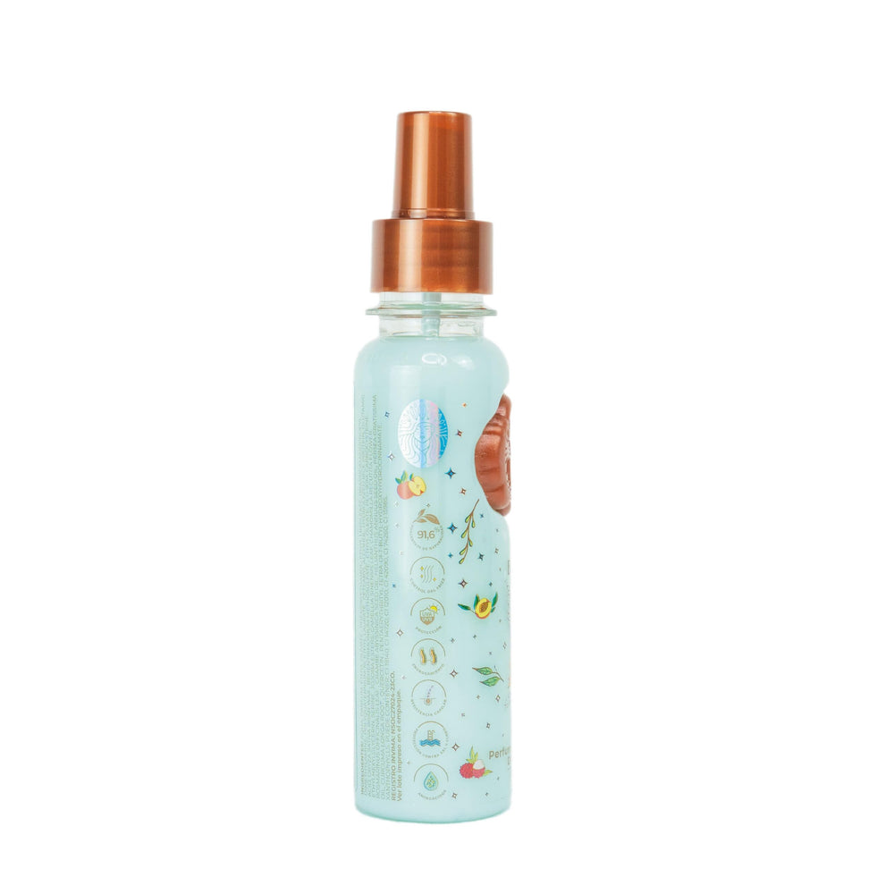 Origen Botánico perfume hair ritual Jasmine Vanilla aroma emphasizes long-lasting scent during daily styling.