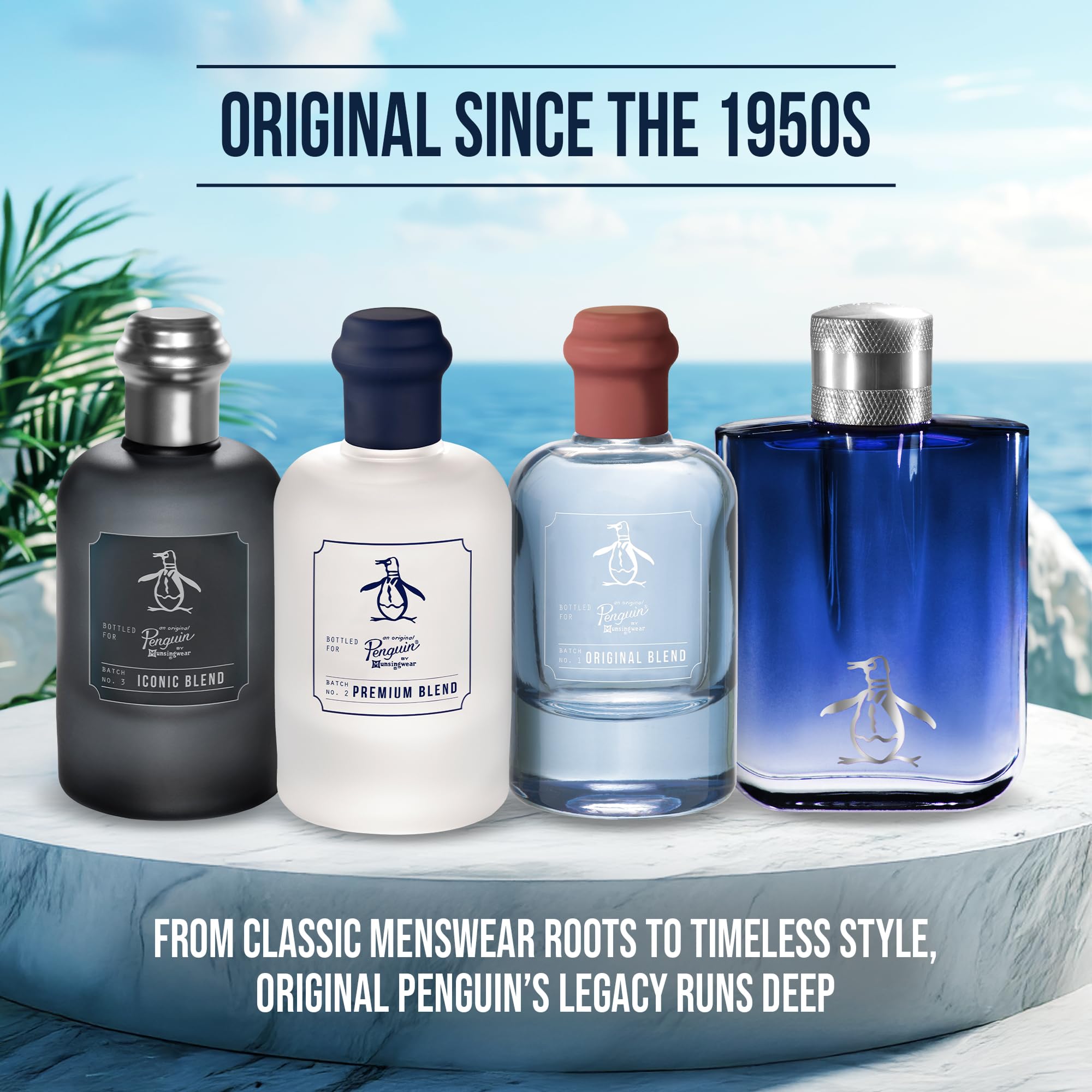 Original Penguin Penguin Ice Blue EDT model in smart casual look with scent