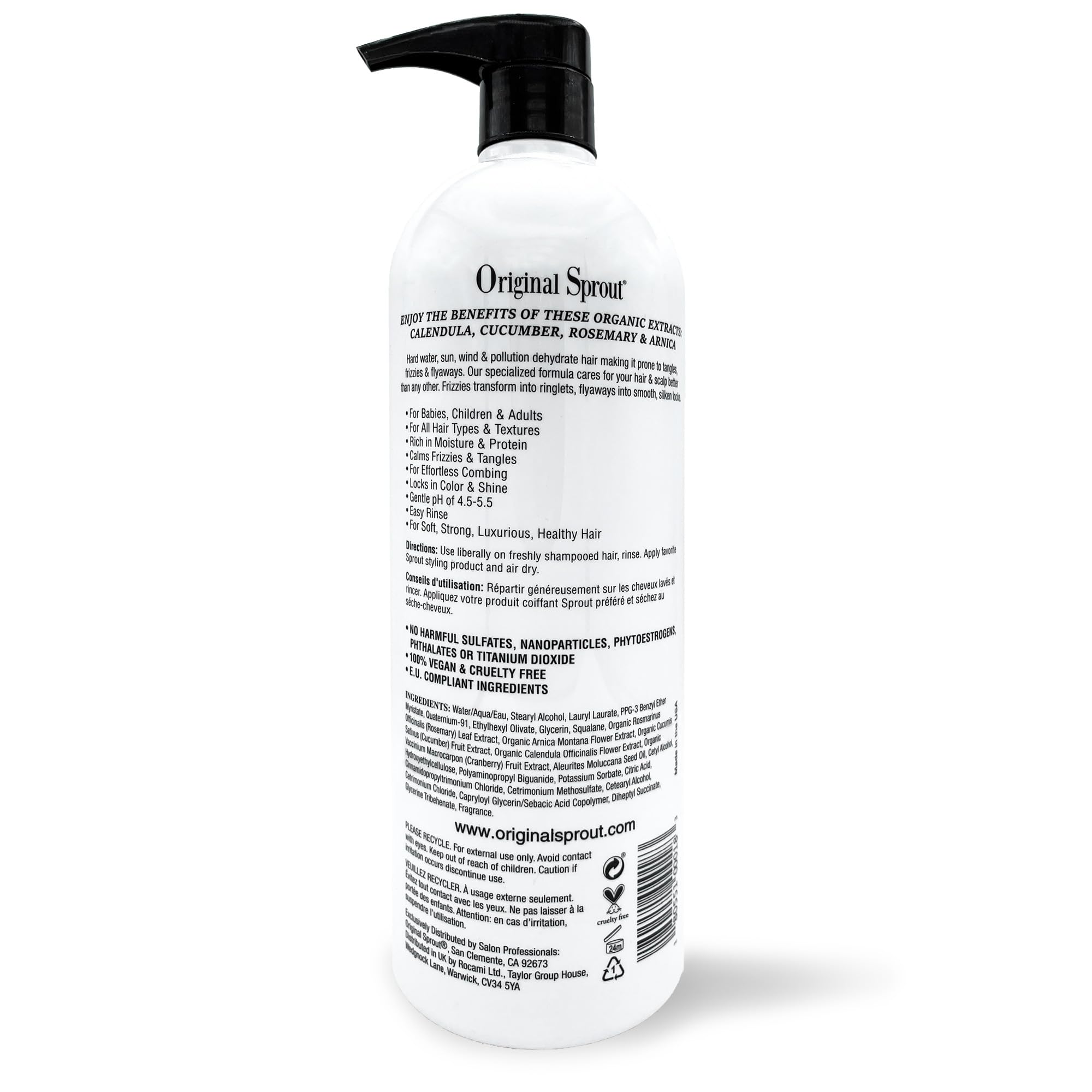 Original Sprout Deep Conditioner applied to damp hair for moisture and detangling.