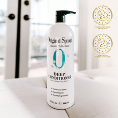 Original Sprout Deep Conditioner features kukui seed oil for nourishing repair.
