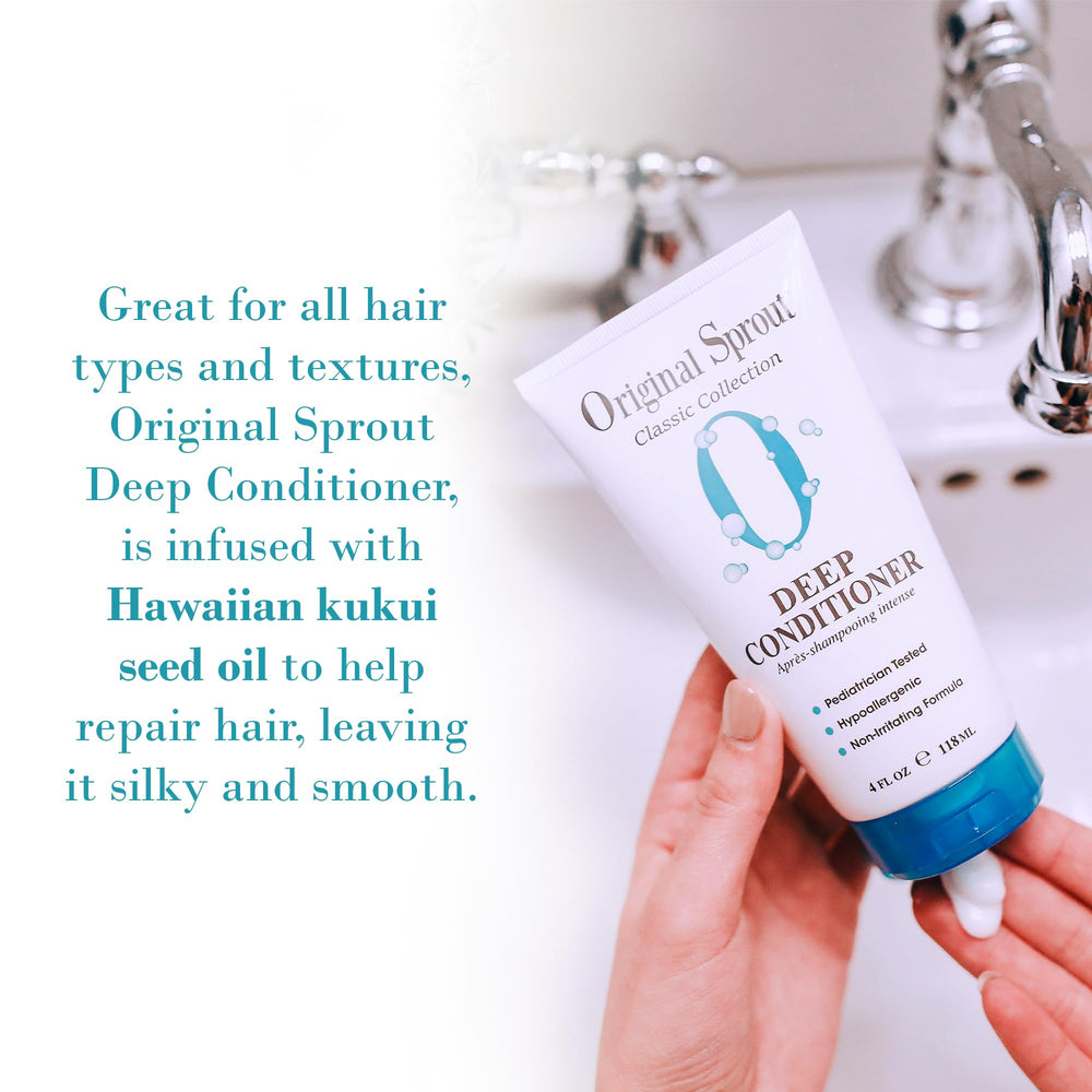 Original Sprout Deep Conditioner packaging emphasizes USA-made production in California.