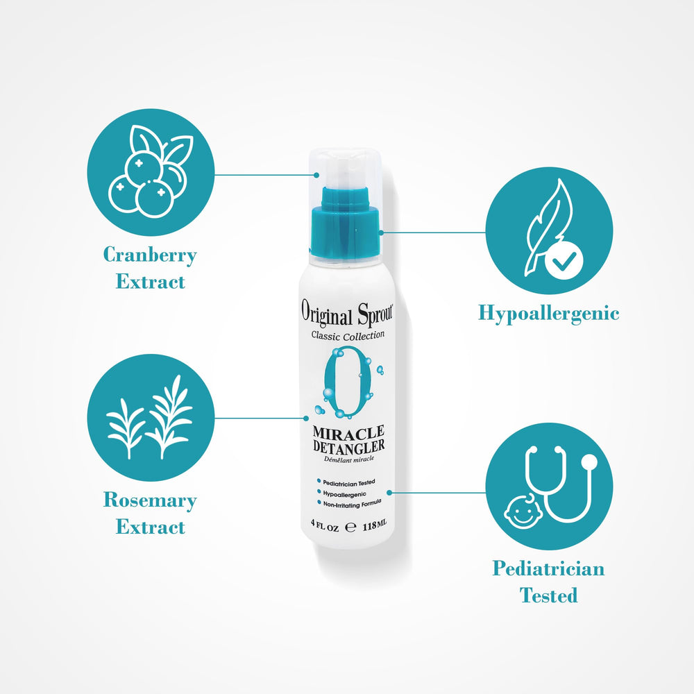 All hair types depicted with Miracle Detangler application
