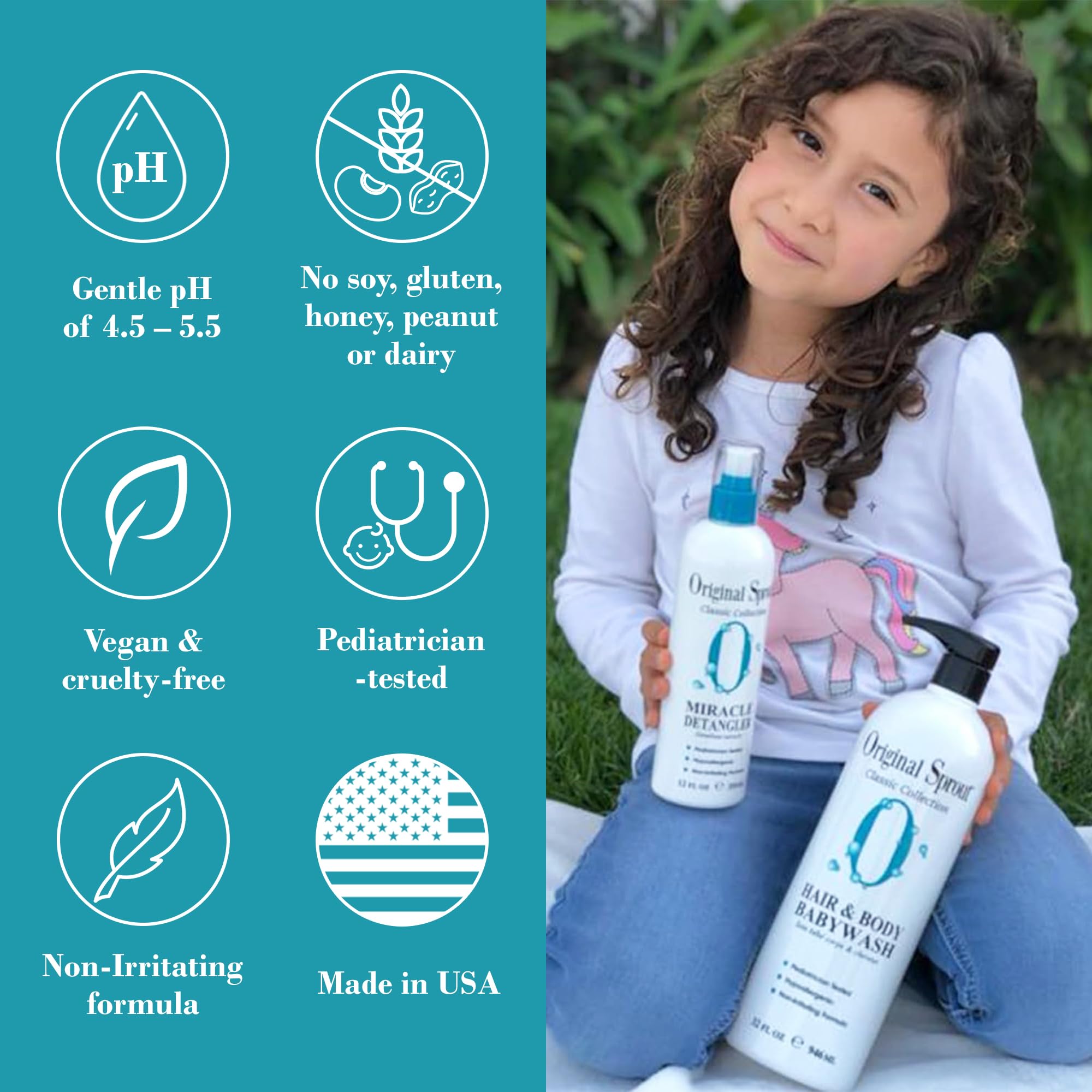 Hair strands feel soft and manageable after using Original Sprout Miracle Detangler Spray.