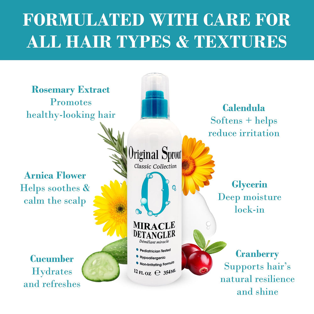 Calendula, rosemary, and cucumber showcase Original Sprout plant-based ingredients for gentle care.
