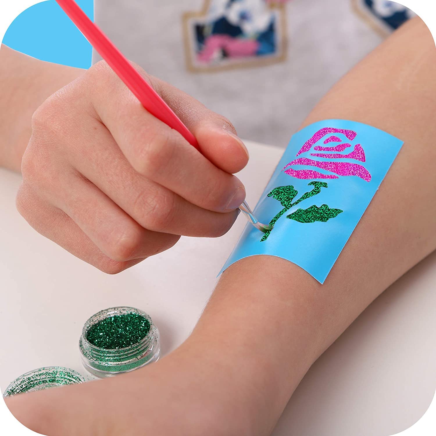 Original Stationery glitter tattoo kit gift-packaging ready for holidays or birthdays