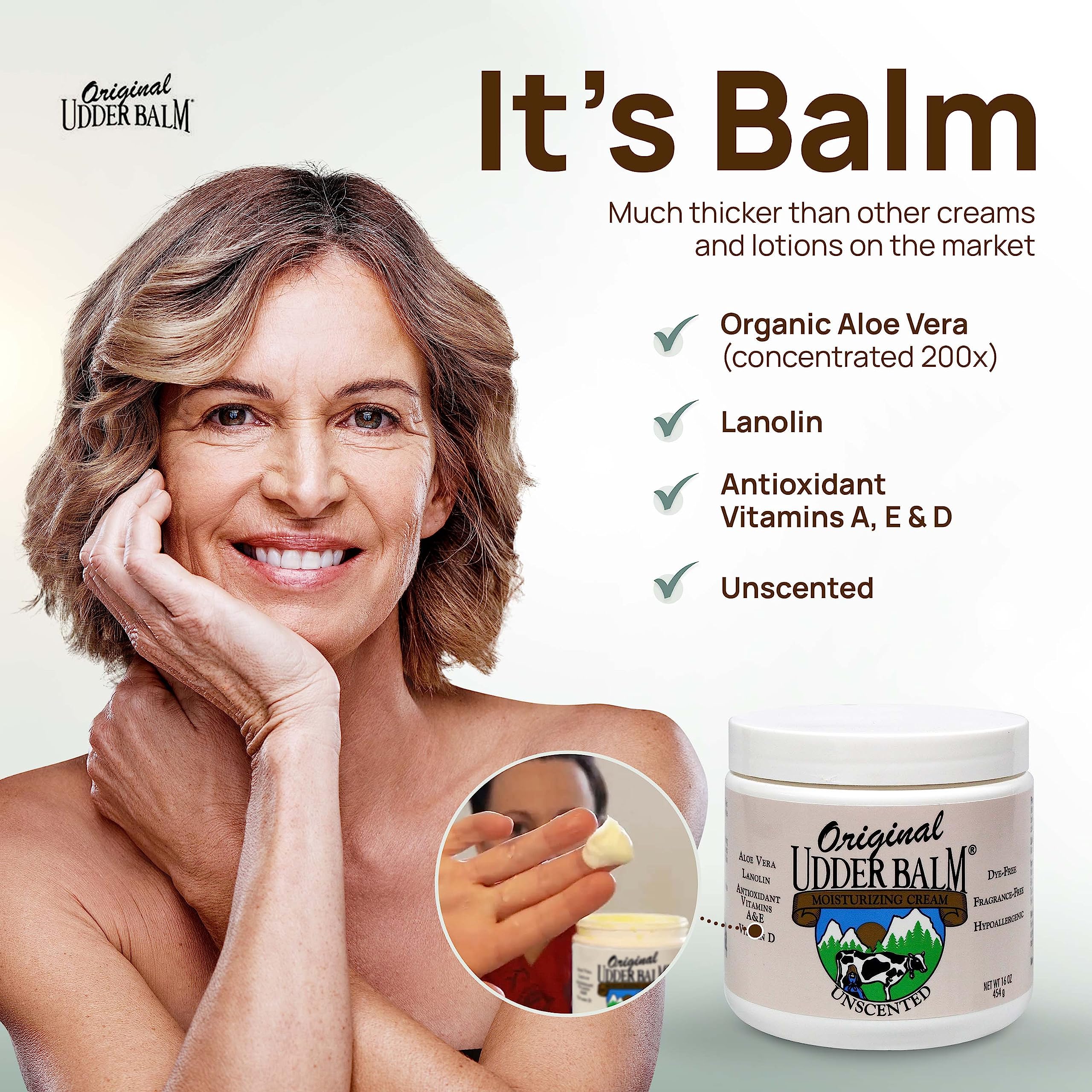 Original Udder Balm USA-made label communicates premium care and reliable sourcing.