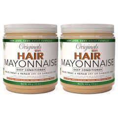 Originals by Africa's Best hair mayonnaise pack two jars for deep conditioning and repair.