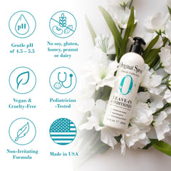 Original Sprout leave-in conditioner being applied to hair to detangle knots.