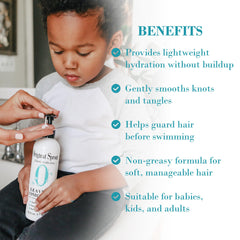 Original Sprout leave-in conditioner texture swirl highlights creamy formula for frizz control.