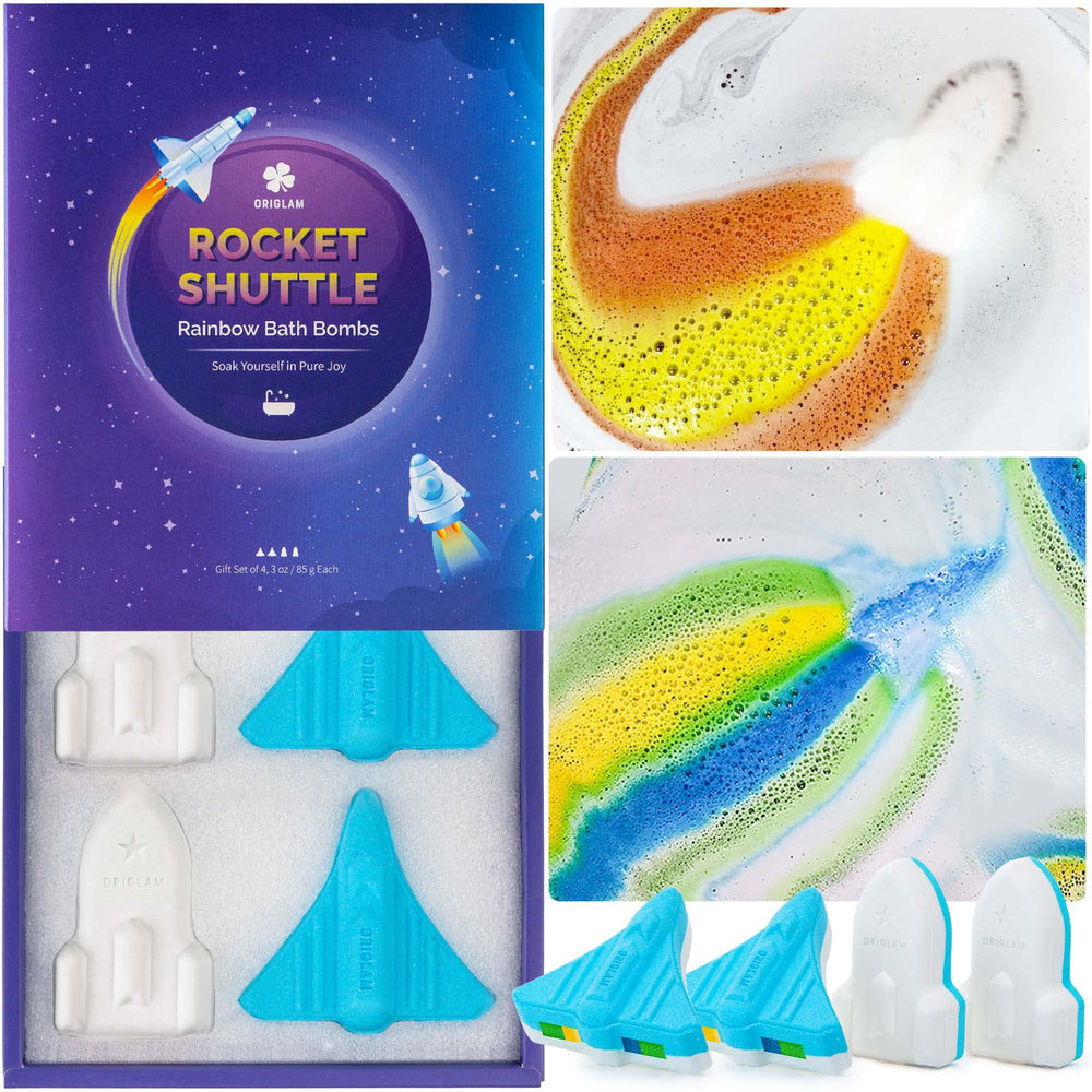 ORIGLAM space-rocket-bath-bombs-packaging highlights natural, kid-friendly fizz.