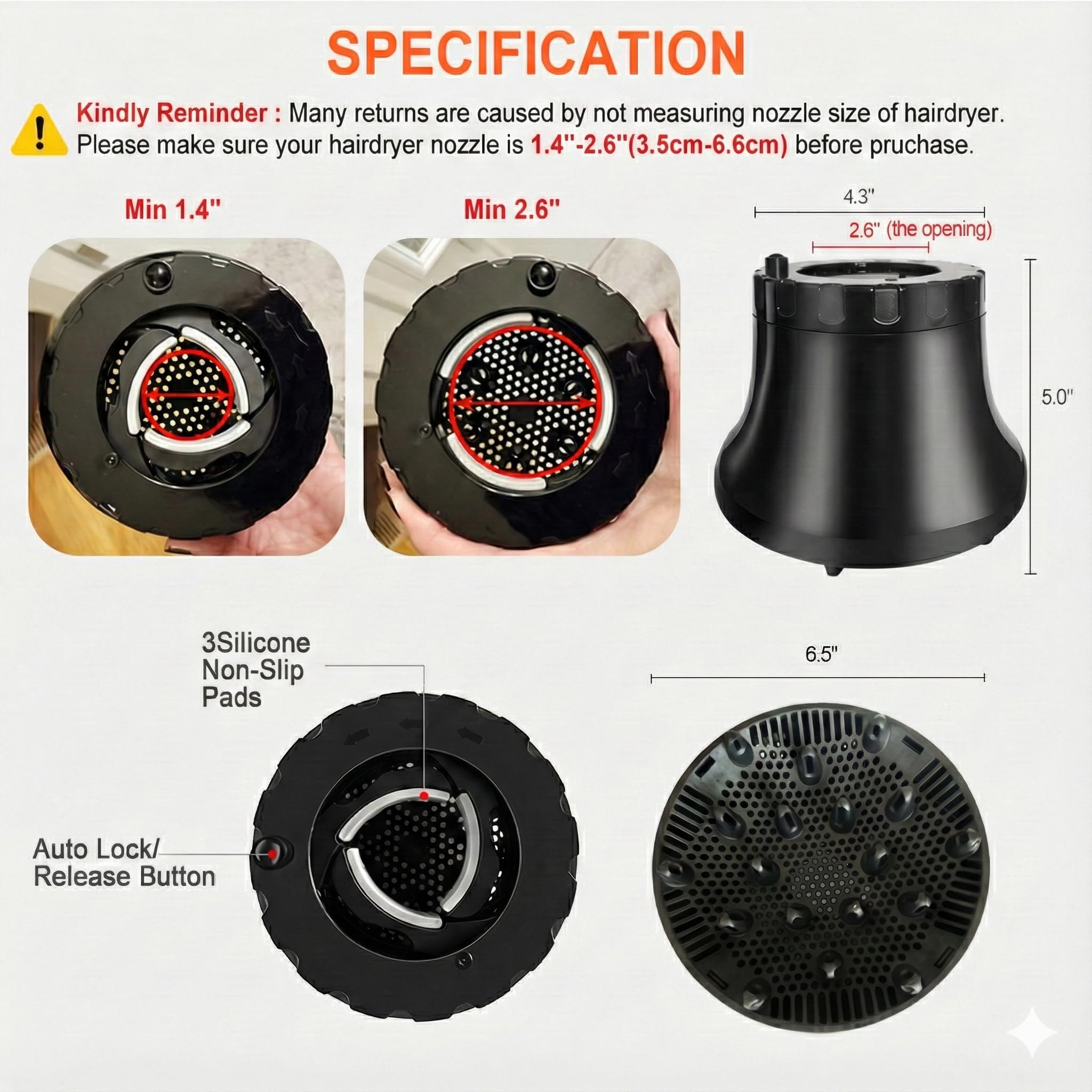 Orista Finds hair diffuser promotes faster drying with gentle, even heat.