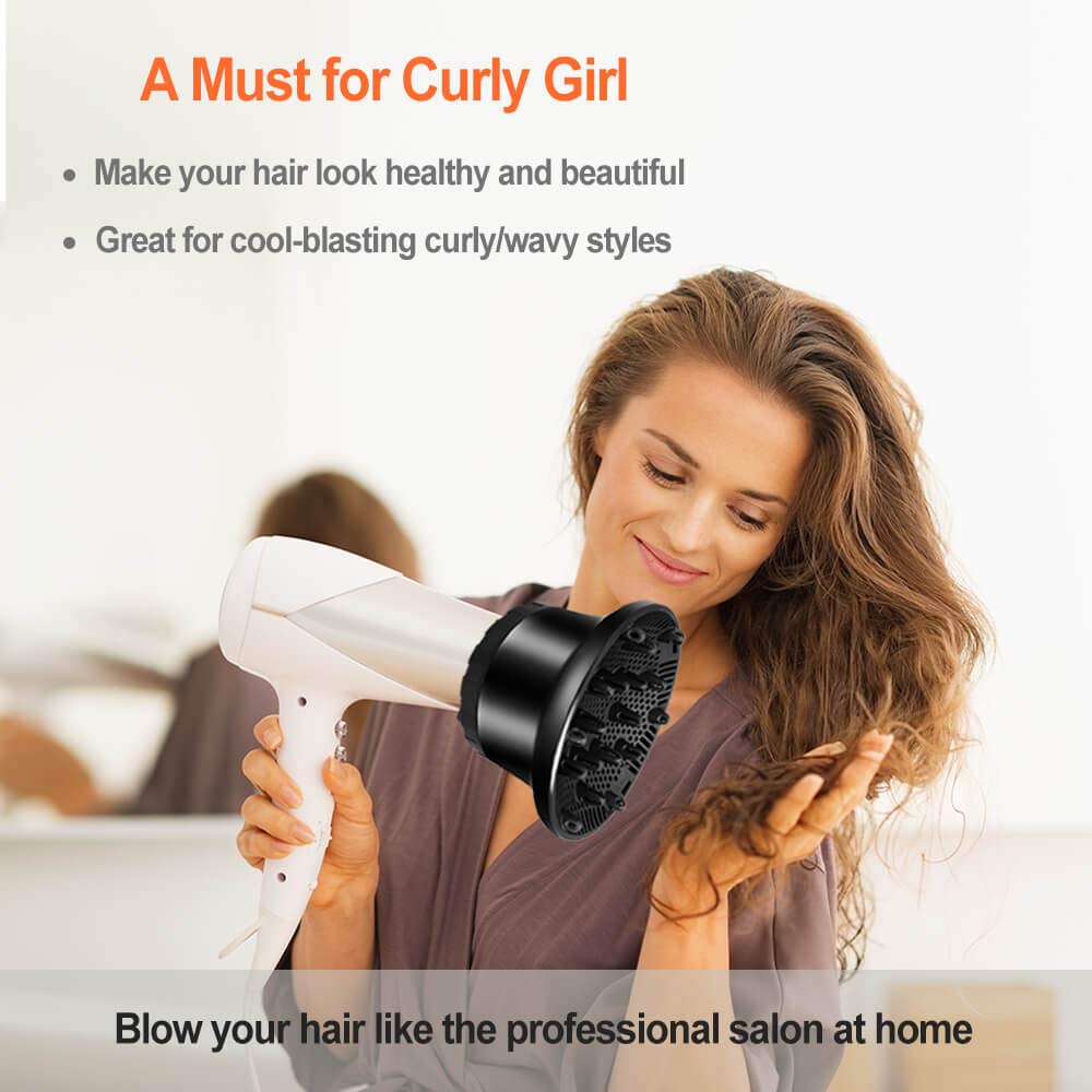 Orista Finds hair diffuser wide opening enables quick, secure attachment.