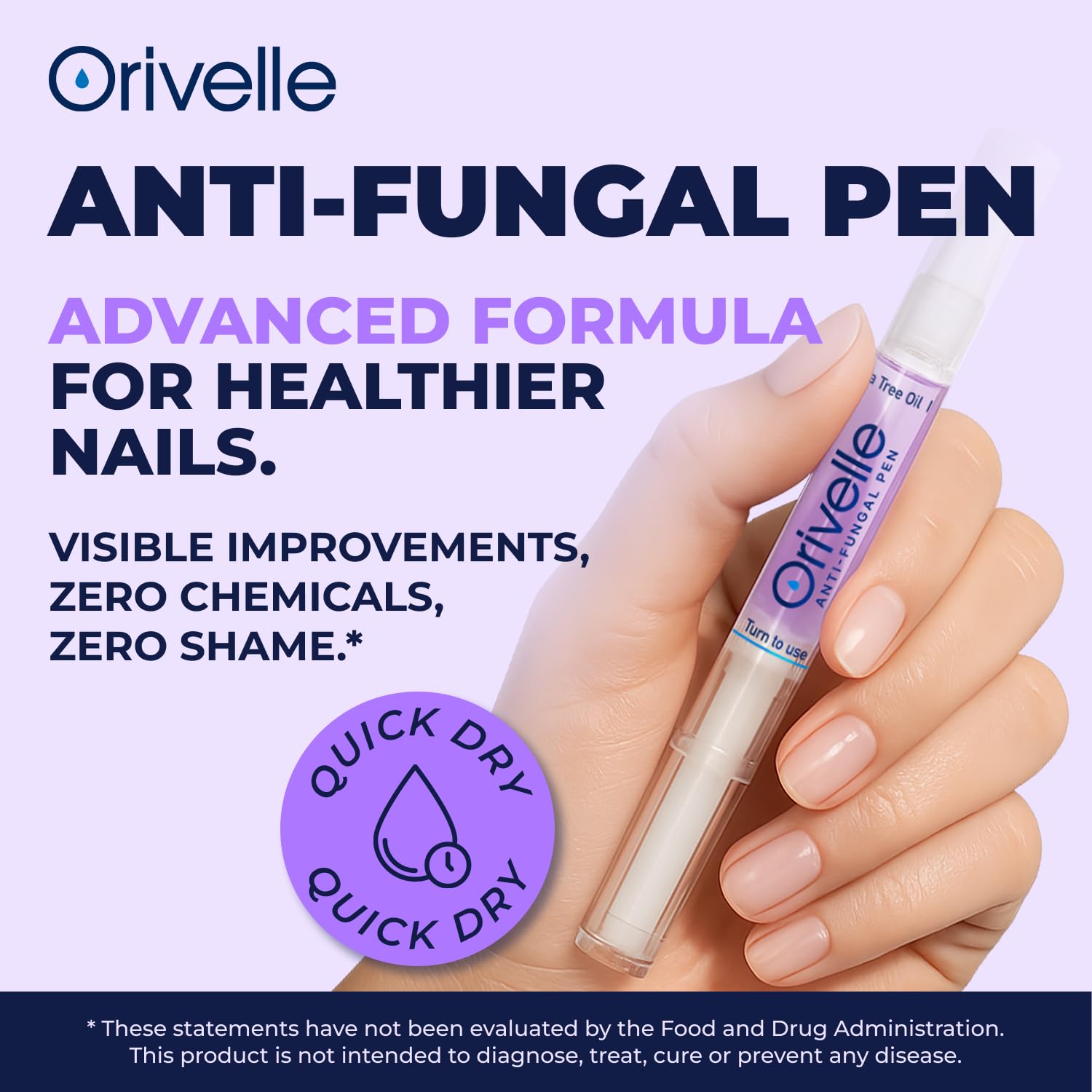 Orivelle Nail Fungus Pen precision applicator in action for precise care.